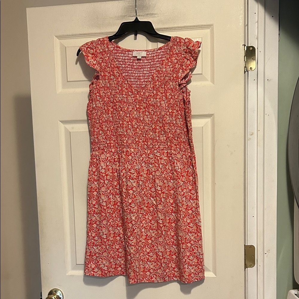 LOFT Dress Size Petite Large Pink Floral